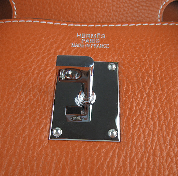 Cheap Hermes Birkin 42cm Replica Togo Leather Bag Orange 6109